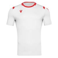 Alhena Shirt Shortsleeve WHT/RED M Utgående modell