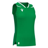 Lily Eco Sleeveless Shirt GRN/WHT S Teknisk kamp og treningsdrakt - Dame